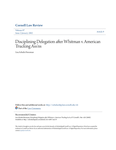 Disciplining Delegation after Whitman v. American Trucking Ass`ns