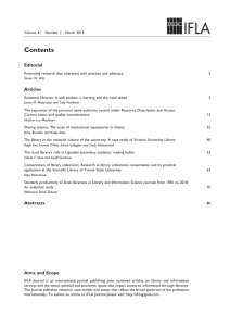 IFLA Journal Volume 41 Number 1 March 2015
