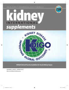 KDIGO Clinical Practice Guideline for Acute Kidney Injury