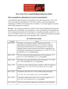 the New York City Council Redistricting Fact Sheet