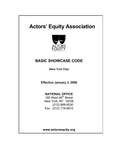 AEA Basic Showcase Code (New York City) - 2006