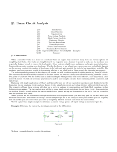 3: Linear Circuit Analysis