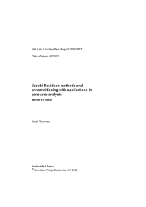 Jacobi-Davidson methods and preconditioning with applications in