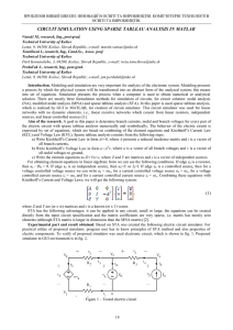 circuit simulation using sparse tableau analysis in matlab