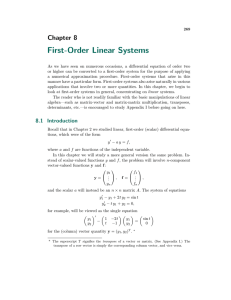 First-Order Linear Systems