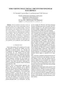 time-varying small-signal circuits for nonlinear electronics