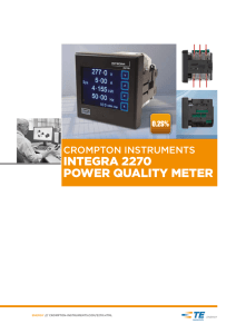 INTEGRA 2270 POWER QUALITY METER