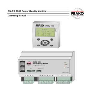 EM-PQ 1500 Power Quality Monitor
