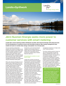 Landis+Gyr@work Järvi-Suomen Energia seeks more power to