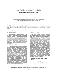 Power Theft Prevention and Power Quality