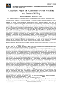 A Review Paper on Automatic Meter Reading and Instant