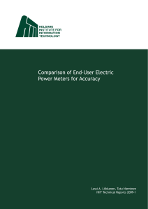 Comparison of End‐User Electric Power Meters for Accuracy