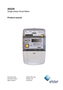 Single phase Smart Meter Product manual