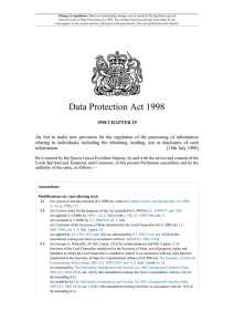 Data Protection Act 1998