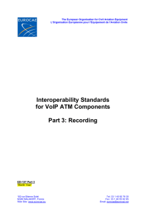 Interoperability Standards for VoIP ATM Components Part 3 Recording