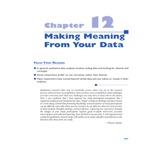 Making Meaning From Your Data