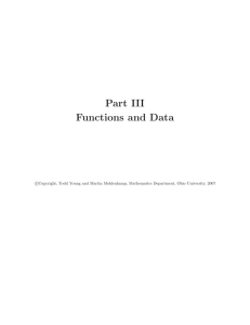 Part III Functions and Data - the Ohio University Department of