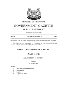 government gazette - Ministry of Communications and Information