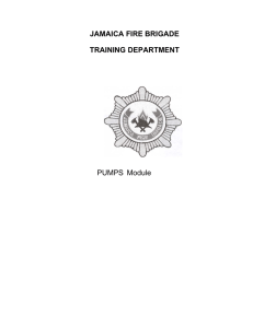 JAMAICA FIRE BRIGADE TRAINING DEPARTMENT PUMPS Module