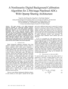 A Nonlinearity Digital Background Calibration Algorithm for 2.5bit