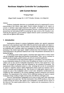 Nonlinear Adaptive Controller for Loudspeakers with