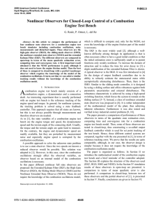 Nonlinear Observers for Closed-Loop Control of a Combustion