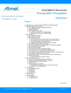 ATxmega128A1 Datasheet