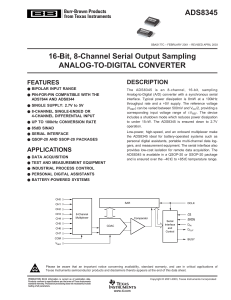 ADS8345: 16-Bit, 8-Channel Serial Output Sampling Analog