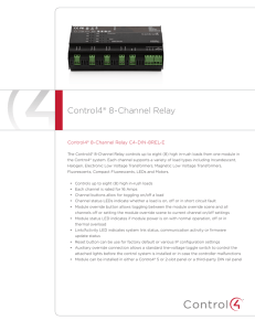 Control4® 8-Channel Relay