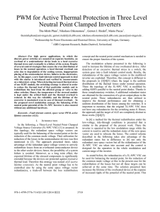 PWM for Active Thermal Protection in Three Level Neutral Point