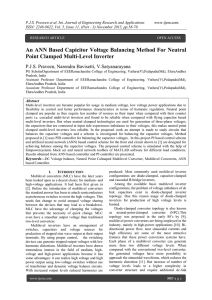 An ANN Based Capicitor Voltage Balancing Method For Neutral