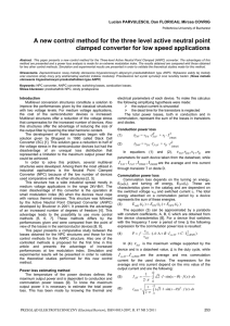 A new control method for the three level active neutral point clamped