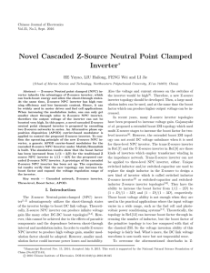 Novel Cascaded Z-Source Neutral Point Clamped Inverter