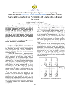 Wavelet Modulation for Neutral Point Clamped Multilevel Inverters