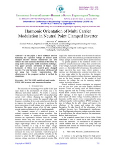 Harmonic Orientation of Multi Carrier Modulation in Neutral Point