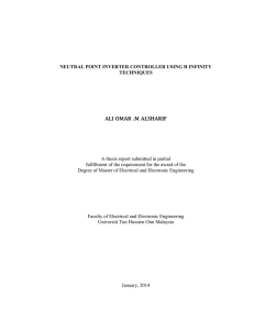 i NEUTRAL POINT INVERTER CONTROLLER USING H INFINITY