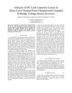 Analysis of DC-Link Capacitor Losses in Three