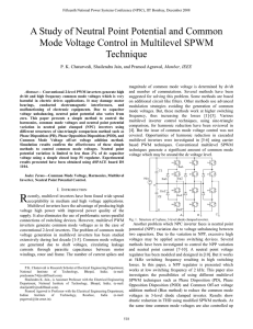 A Study of Neutral Point Potential and Common Mode Voltage