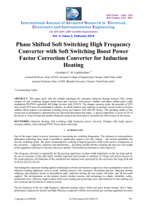 Phase Shifted Soft Switching High Frequency Converter