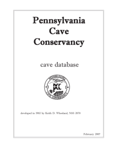 Cave Database Manual  - National Speleological Society