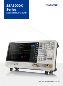 SSA3000X Series Spectrum Analyzer Datasheet