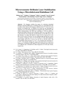 Microresonator Brillouin Laser Stabilization Using a Microfabricated