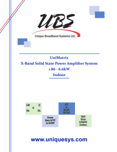 Specification - Unique Broadband Systems