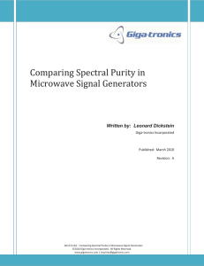 Comparing Spectral Purity in Microwave Signal Generators