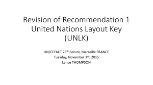 Revision of Recommendation 1