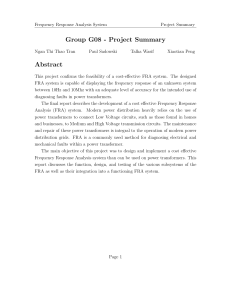 Group G08 - Project Summary Abstract