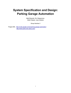 System Specification and Design: Parking Garage Automation