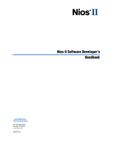 Nios II Software Developer`s Handbook