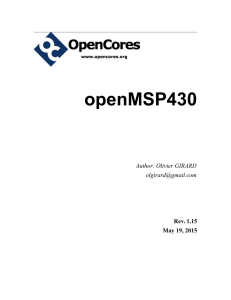 openMSP430 specification