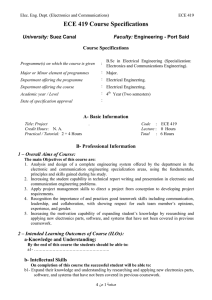 ECE 419 Course Specifications